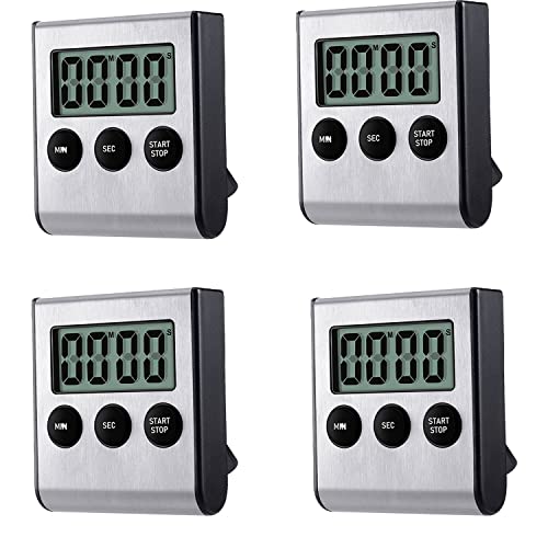 4 Pack Digital Kitchen Timer Magnet (4 Pack)