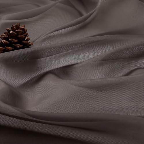 Chocolate Bedroom Curtains 2 Panel Sets 96 Inch Length (Chocolate / 59"W x 96"L (Pack of 2))
