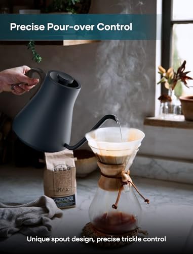 Gooseneck Electric Kettle with ±1℉ Temperature Control (Navy Blue)