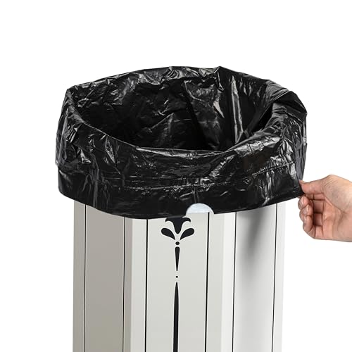 Fleur 25 Gal Trash Can Bin (Bridal Ivory)