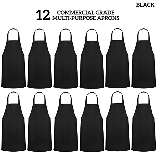 12 Pack Bib Apron (Black)