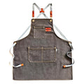 Chef Apron Bib Apron with 2 Large Pockets Adjustable Neck Strap Kitchen Apron Cooking Apron Stripes Baking Apron (Dark Grey-new)