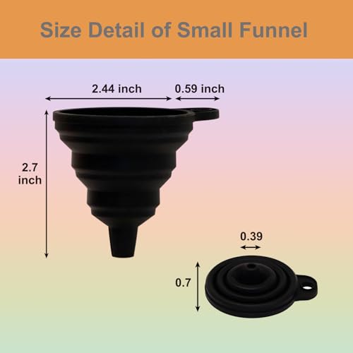 Kitchen Funnel Set 6 Pcs (Red & Black)