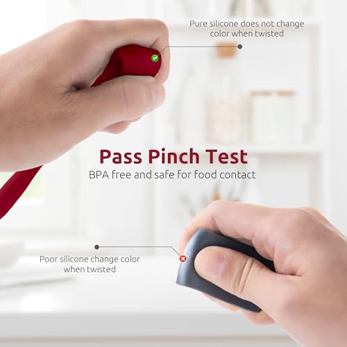Skinny Silicone Jar Spatula Scraper (Red / 9.72 in)