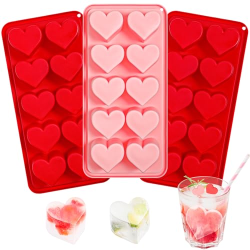 Heart Ice Cube Molds (Red and Pink)