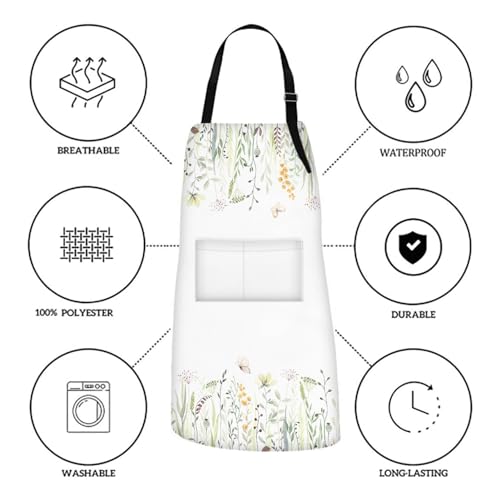 Apron with Pockets (Eucalyptus)