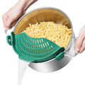 Pot Strainer Clip on Silicone (Sea Blue / Large 10.45 x 4.33 in)