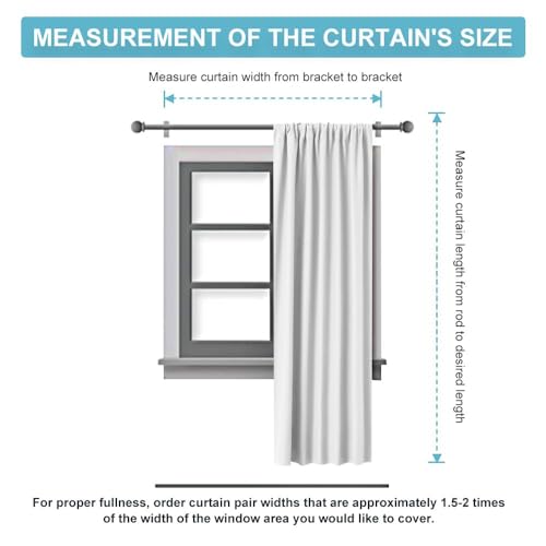 Curtains for Bedroom Living Room Nursery Office 72 inches Long (Natural / 42"W x 72"L (Pack of 2))