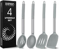 Silicone Cooking Spatulas and Spoons (Gray)