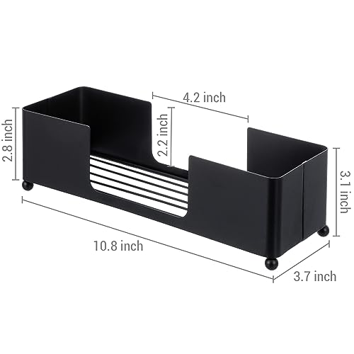 Black Metal Folded Paper Towel Holder Dispenser (Black (Set of 2))