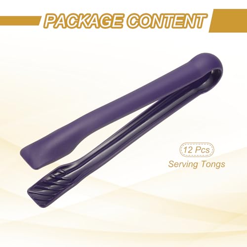 12 Pcs Toaster Tongs (10 Inch / Purple)