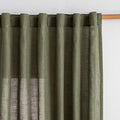 Extra Long Sheer Curtains Farmhouse (50"W x 108"L (Pack of 2) / Olive Green-new)