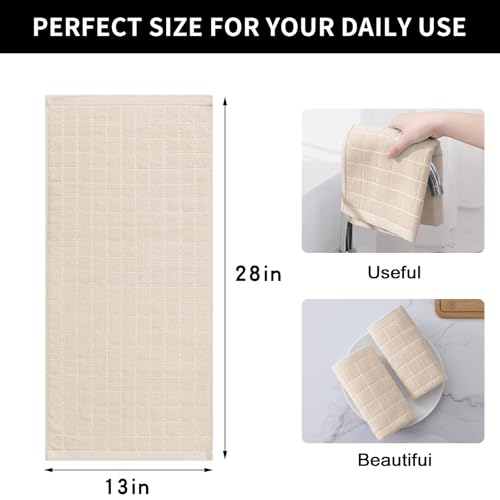 100% Cotton Terry Kitchen Towels (Beige / 13 X 28 - 8 Pack)