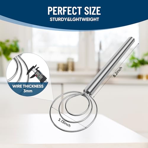 Danish Dough Whisk Stainless Steel for Sourdough Bread Mixing (BXG-3Q-WHSIK-YIGEDA)