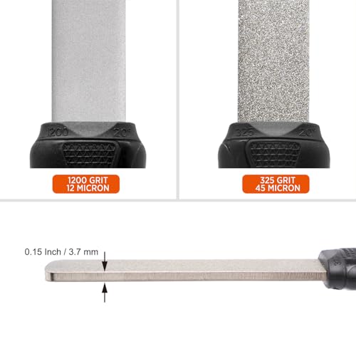 121N Dual Grit Diamond Sharpening Stone Garden Tool File (Sturdy Handle)