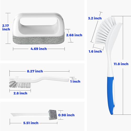 Dish Brush Cleaning Brush Set for Cleaning Groove Gap (Azul)