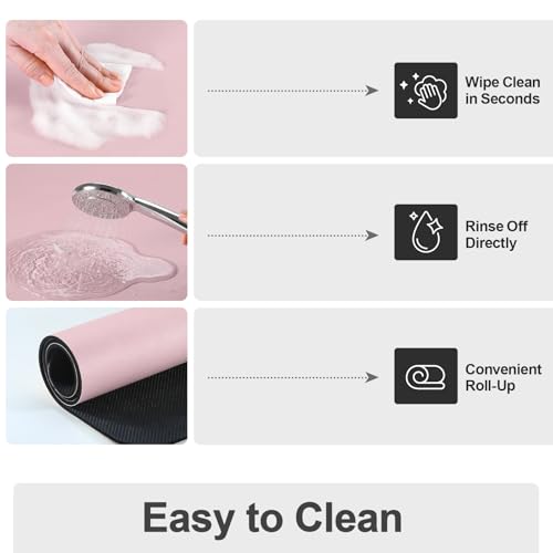 Dish Drying Mat for Kitchen Counter (Pink / 16" x 18")