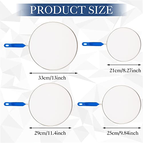 8 Inch Grease Splatter Screen Guard Stainless Steel Splash Screen Protector Guards with Handle Splash