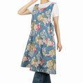 Apron Dress for Women with Pockets (Blue-hydrangea)