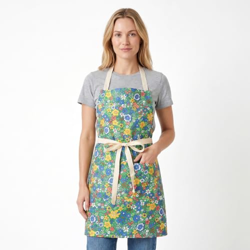 2 Pack Floral Aprons with Pocket (2pack #D)