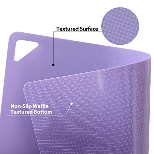 Plastic Flexible Cutting Boards for Kitchen (Multi Grey - S&L - 10)