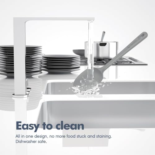 5 Pieces Silicone Spatulas Set (Gray / 5 pieces)