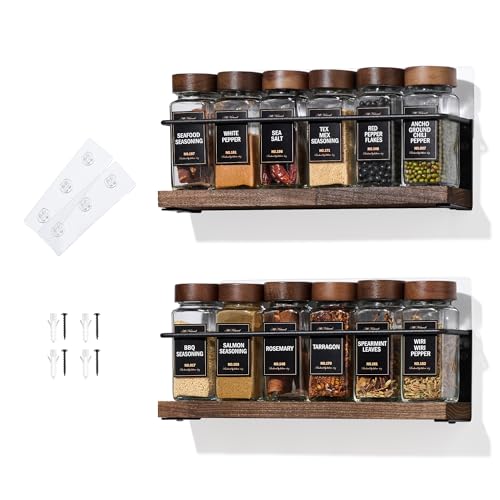 2 Tier Wall Mount Spice Rack Organizer