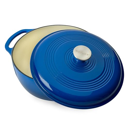 Enameled Cast Iron Round Dutch Oven (Navy)