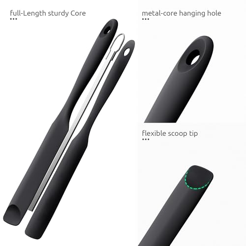Silicone Jar Spatula for Sourdough Starter (Black / 9.65 in)