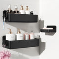 Adhesive Shower Shelves (Black / 3 pieces)