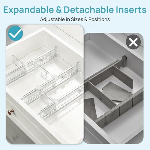 2.36" Drawer Dividers with Expandable Inserts (Short-2.36" with Inserts)