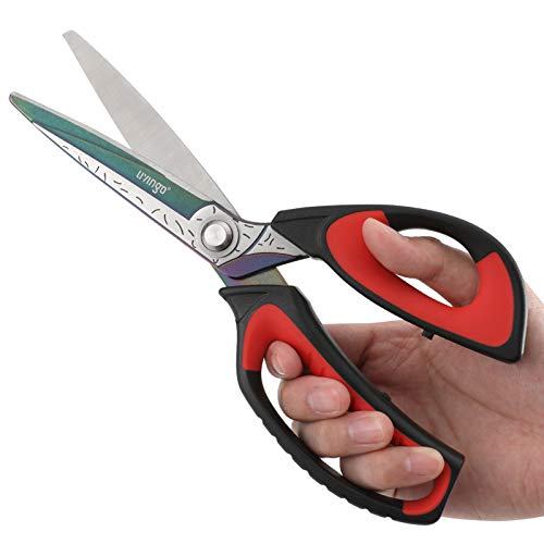 10" Heavy Duty Multipurpose Shears for Shop & Garden (Red &Black)