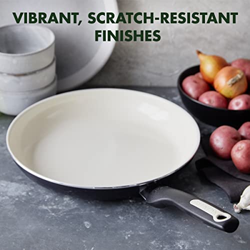 Rio Healthy Ceramic Nonstick 12" Frying Pan Skillet (12" Frying Pan Skillet / Black)