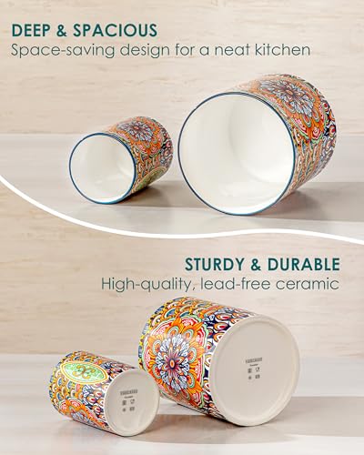 7.3"+5.5" Utensil Holder (Regal Bloom)