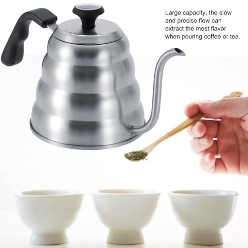 Stainless Steel Gooseneck Pour Over Kettle with Built (1L)