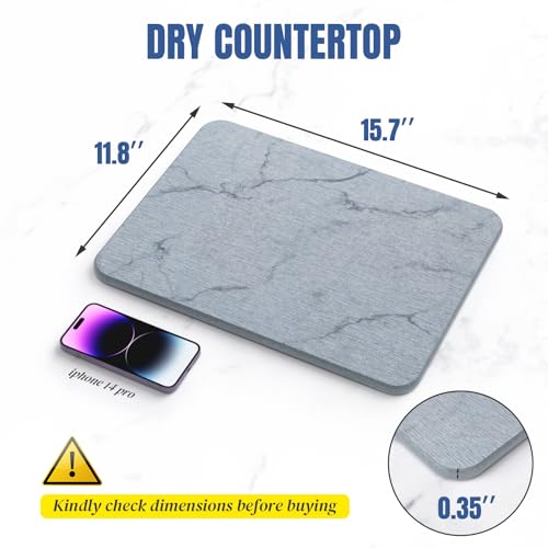 Stone Dish Drying Mat for Kitchen Counter