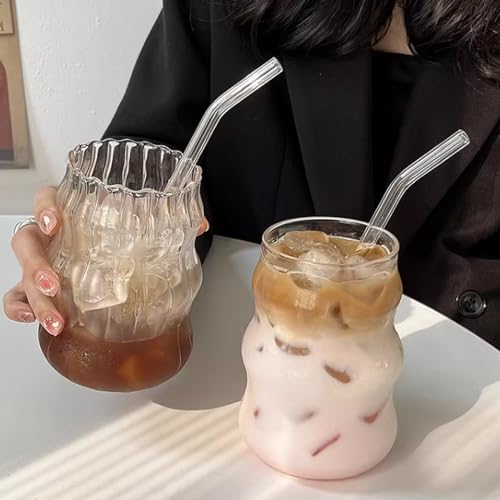 Vintage Ribbed Glassware Water Tumbler (Big Stripes - Small Mouth)