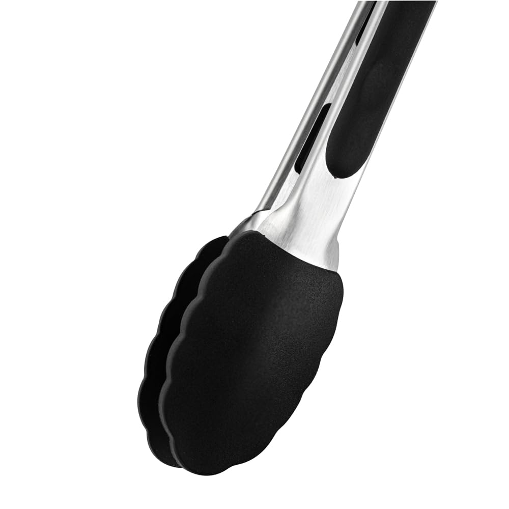 Met Lux 9 Inch Kitchen Tong (9" / Black)