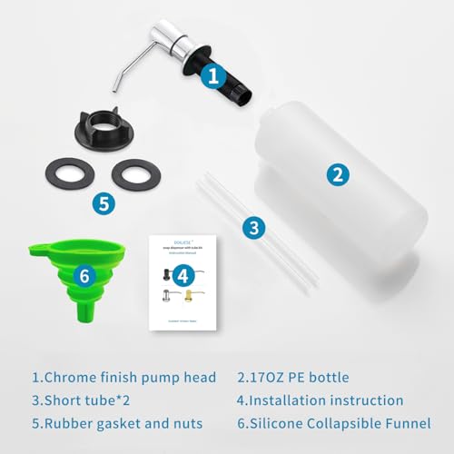 Built in Soap Dispenser for Kitchen Sink (Chrome)