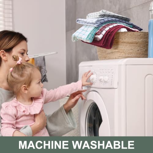 Large Premium Cotton Kitchen Towels 16"x 28" (Sage Green / 16" X 28" - 8 Pack)