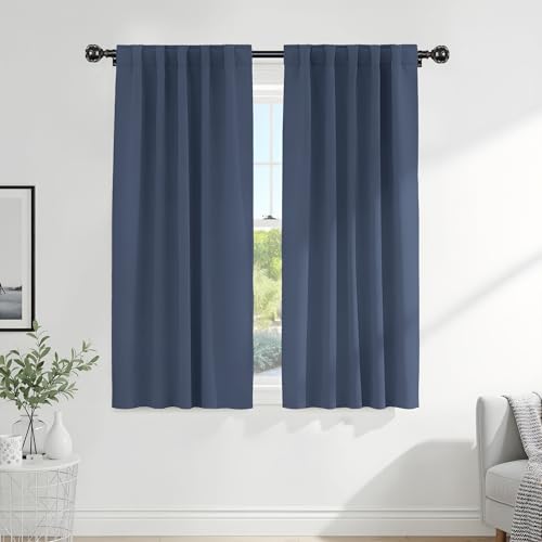 Bedroom Curtain Panels (Blue Haze / 42"W x 63"L (Pack of 2))