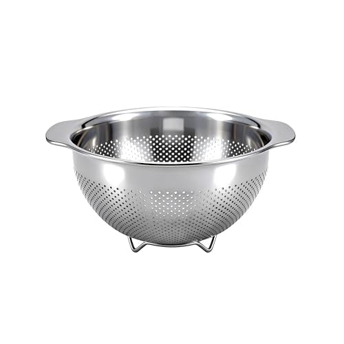 Stainless Steel Colander for Kitchen with Handle for Pasta (3QT)