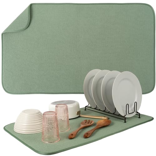 Dish Drying Mat (Green / 18" x 30")