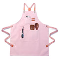 Chef Cotton Canvas Apron for Men Women with Pockets Pink (Blush Pink)