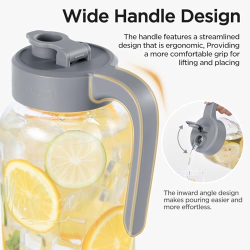 Mason Jar Pitcher (Gray)