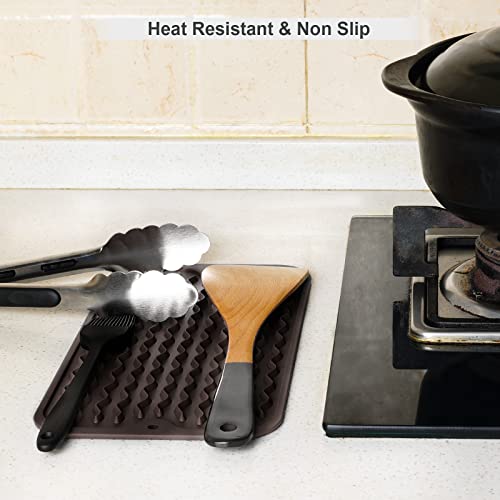 Small Silicone Drying Mat & Sink Caddy (Coffee / 12" x 6")