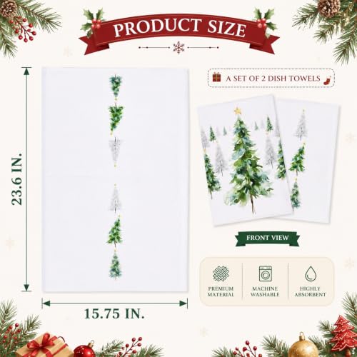 Christmas Decorations Indoor Kitchen Towels Decor Home (Green)