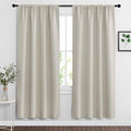 Curtains for Bedroom Living Room Nursery Office 63 inches Long (Natural / 34"W x 63"L (Pack of 2))