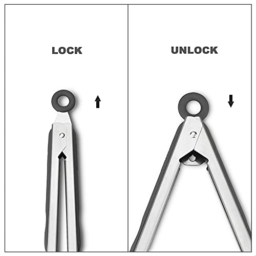 Kitchen & Grill Tongs Set of 2 (Gray)