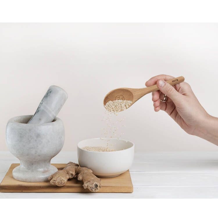 Wooden Measuring Cups and Spoons Set (A - 10pcs Measuring cups and spoons)